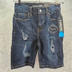 Tony‎ Hawk Boys Size 7 Blue Denim Distressed Flex Stretch Durable Shorts NWT